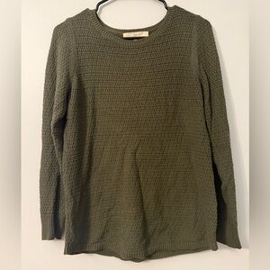 LOFT Dark Green Knit Sweater